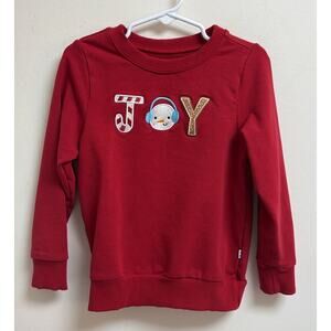 Little Sleepies 4T Red JOY Christmas Sweatshirt Holiday Play Collection